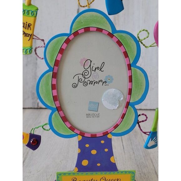 Girl power Beauty Queen photo frame makeup hairspray brush home decor - Picture 5 of 10